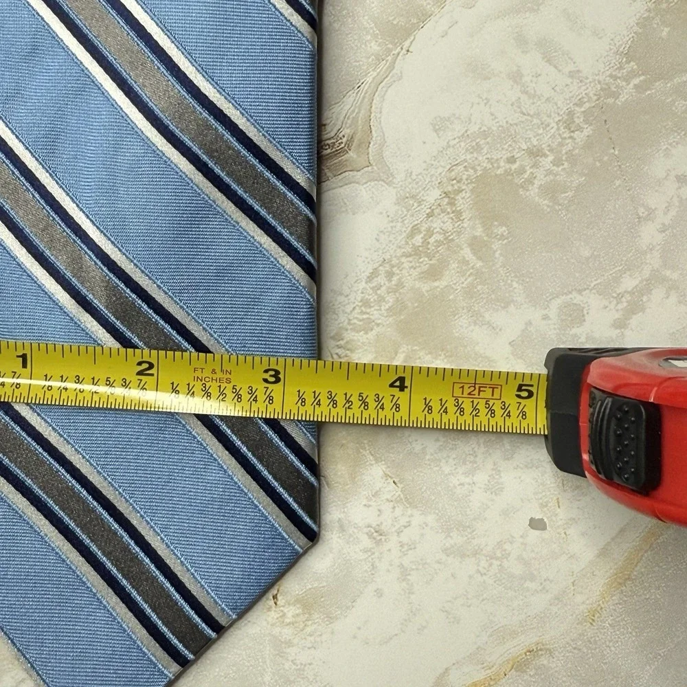 Brooks Brother Blue Diagonal Stripes Silk Tie 3 1/4